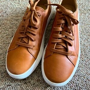 EUC Portland Leather Goods Patina Low Top Street Sneaker Tennis Shoe Bourbon 9.5